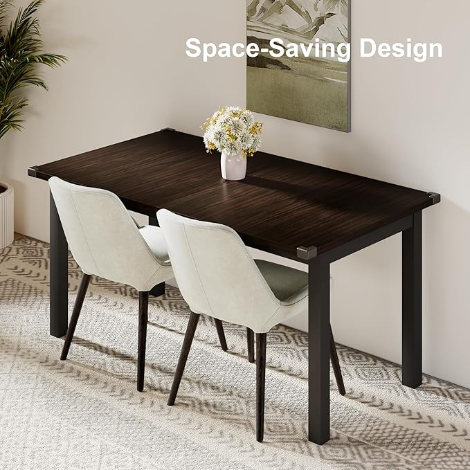 Feonase 63" Extendable Kitchen Table, Modern Farmhouse Dining Table - Image 7