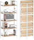 Folding Bookshelf, 5 Tier Bookcase Foldable Shelf by Homeiju
