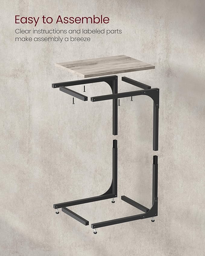 VASAGLE C-Shaped End Table, Small Side Table - Image 7