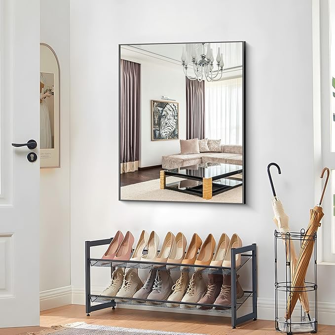 40x48 inch Large Black Bathroom Mirror, Rectangle Mirror - Image 5