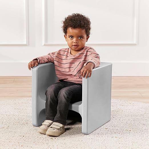 ECR4Kids Tri-Me Table and Cube Chair Set, Light Grey - Image 10