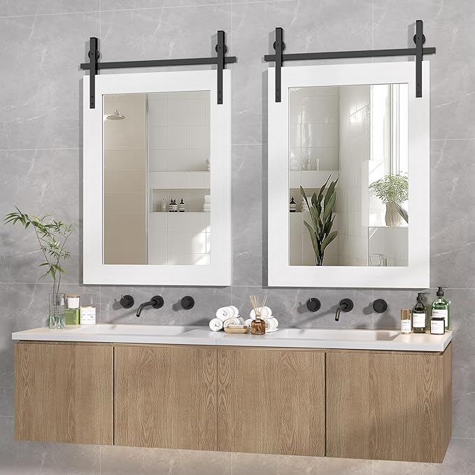 Hasipu Farmhouse Bathroom Mirror - Image 4