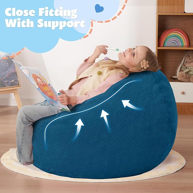 HABUTWAY 2 FT Bean Bag Chair, Giant Bean Bag Chairs, Big Bean Bags - Image 5