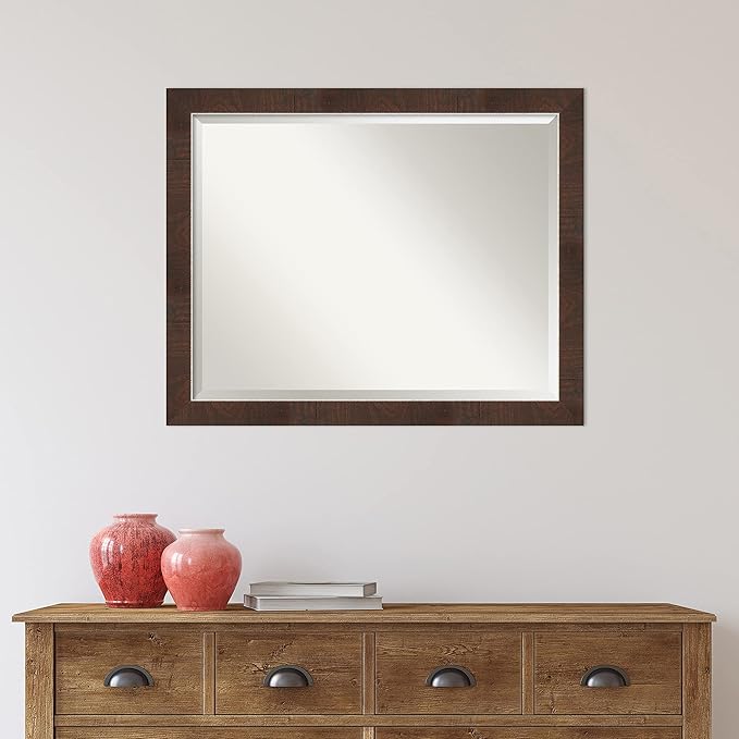 Amanti Art Brown Bathroom Mirror - Image 6