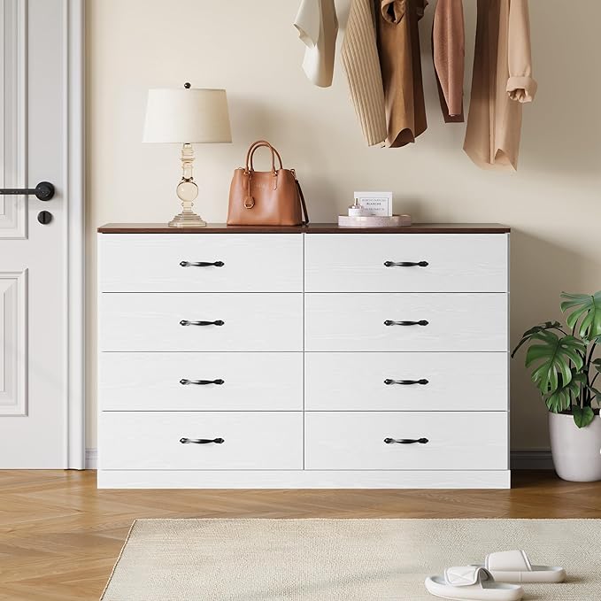 LINSY HOME 8 Drawer Dresser for Bedroom, Modern TV Stand Dressers - Image 5