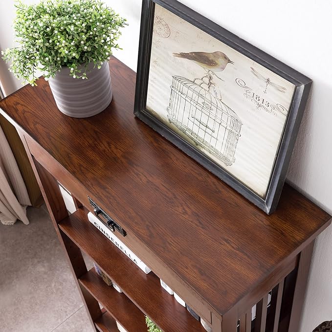 Leick Home 82262 Mission Mantel Height Bookcase - Image 9