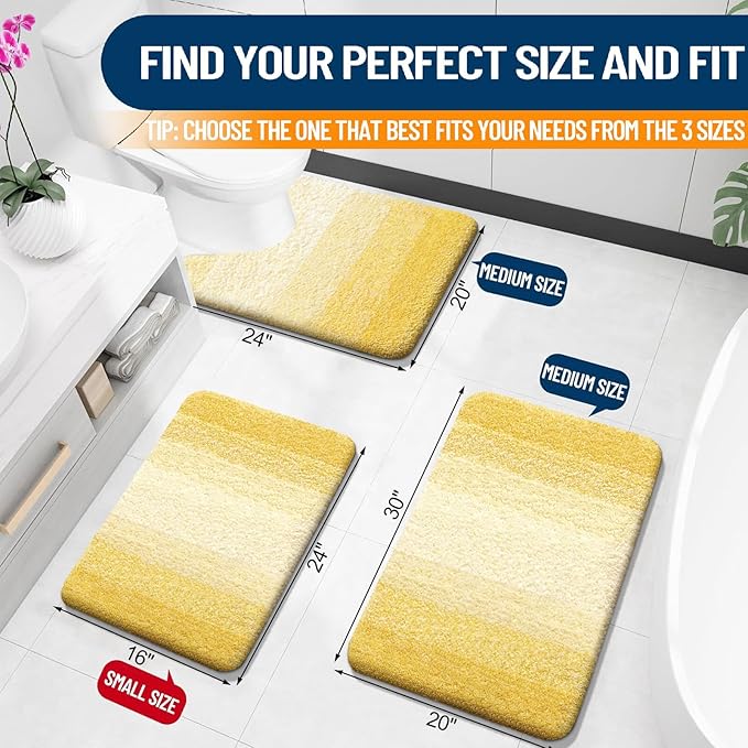 OLANLY Bathroom Rug Mat 24x16, Extra Soft and Absorbent Microfiber Bath Rugs - Image 2