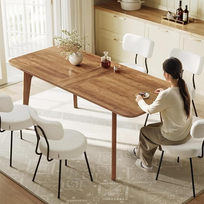VASAGLE Dining Table for 4/6/8, Extendable Kitchen Table by VASAGLEbySONGMICSHOME