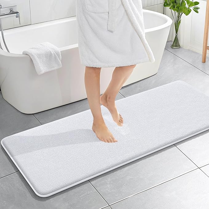 OLANLY Thick Memory Foam Bath Mat Rug 59x20, Extra Soft Absorbent Bathroom Rug by OLANLY