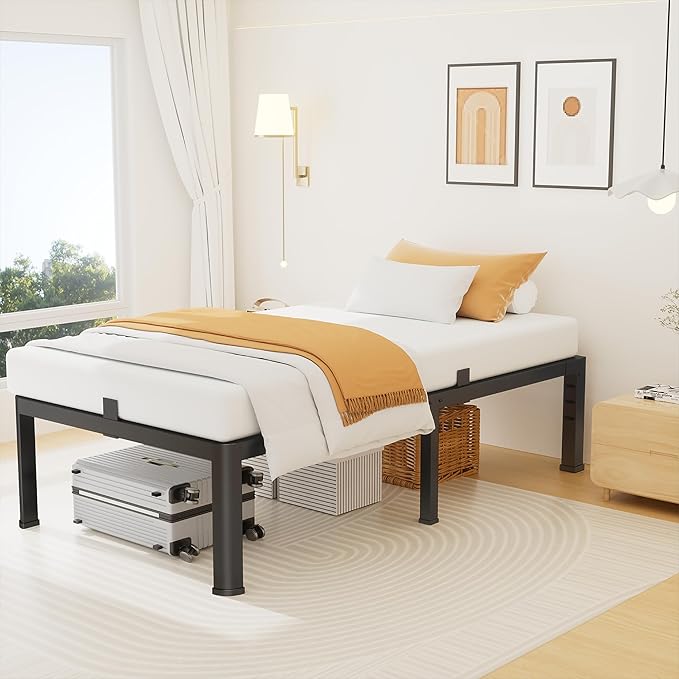 18 Inch Twin XL Size Metal Platform Bed Frame - Image 2