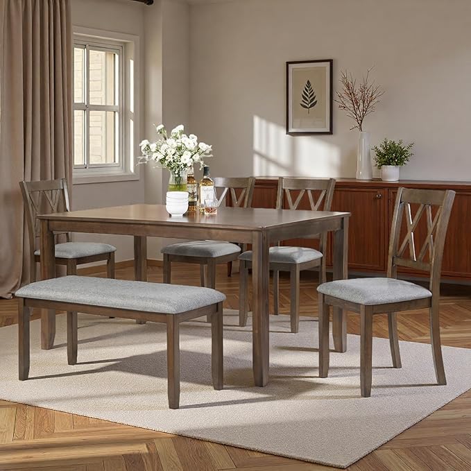 Dining Table Set, Wooden Kitchen Table Set - Image 6