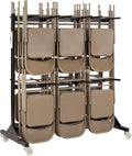 Safco 2 Tier Folding Chair Cart, Heavy Duty Powder Coated Storage Cart by SafcoProducts
