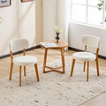 Furniliving Wooden Dining Chairs Set of 2, Mid-Century Modern Linen Upholstered by FurnilivingFurnitureforHome