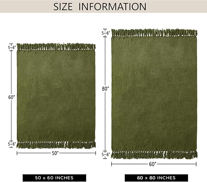 Chenille Throw Blanket for Couch 60"X 80" Twin, Soft Cozy Throws - Image 3