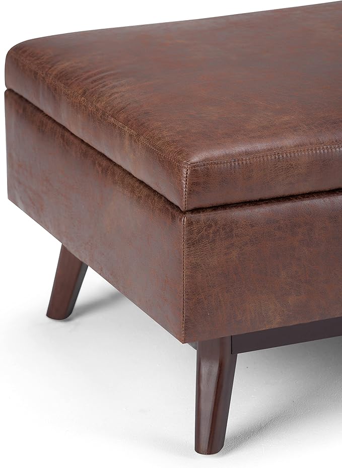 SIMPLIHOME Owen 34 inch Wide Mid Century Modern Rectangle Coffee Table Storage - Image 8