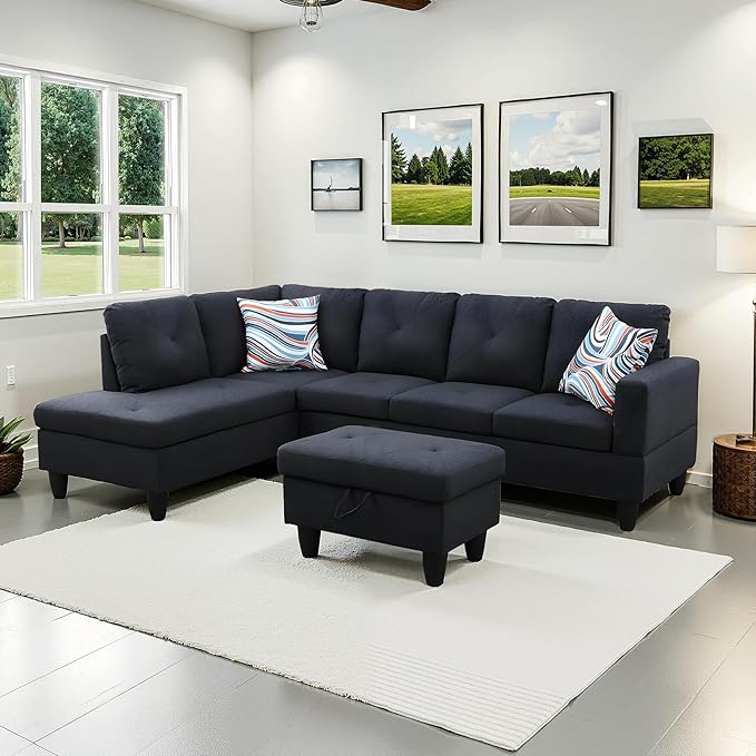 NicBex Sectional Couch 3 Pieces Sofa Set by NicBex