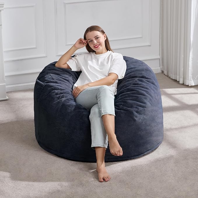 Hobestluk 3ft Bean Bag Chairs for Adults Large Beanbag Chair by YourHomeDeservesMore