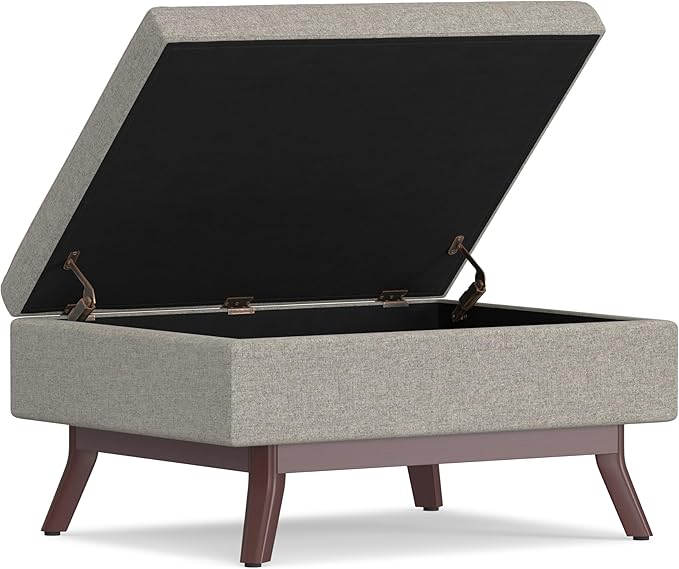 SIMPLIHOME Owen 34 inch Wide Mid Century Modern Rectangle Coffee Table Storage - Image 4