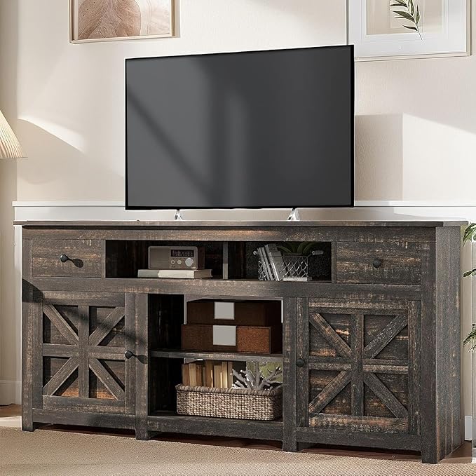 YITAHOME TV Stand for 75/80 Inch TV, Entertainment Center, TV Cabinet by YITAHOME
