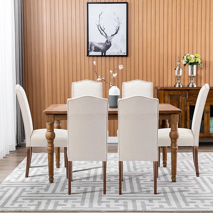 Stylish Upholstered Parsons Dining Chair Kitchen - Image 11