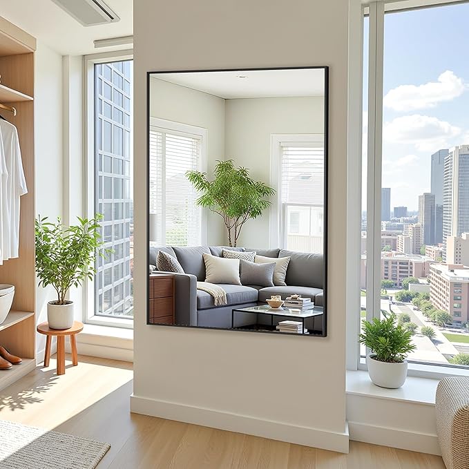 Bathroom Mirror 40" x 30", Large Rectangle Wall Mirror, Entryway Decor - Image 3