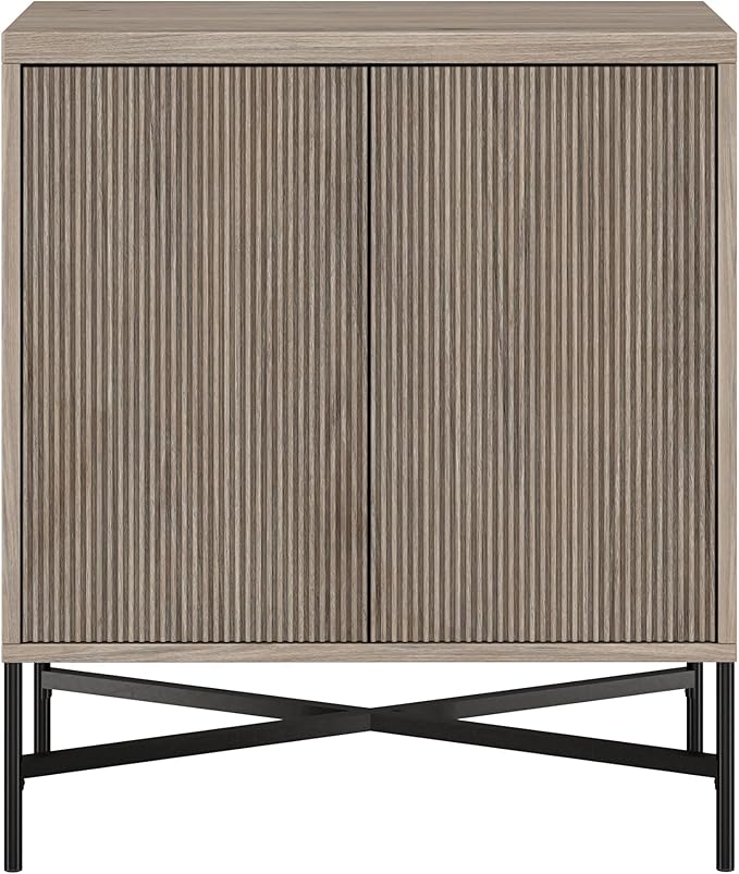 Henn&Hart 28" Wide Rectangular Accent Cabinet in Antiqued Gray Oak, - Image 4