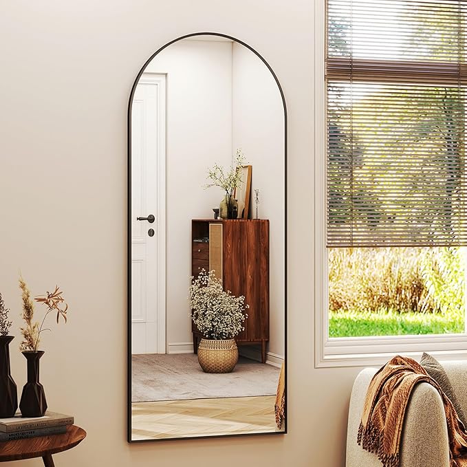 56"x21" Arched Full Length Mirror Floor Mirrors - Image 3