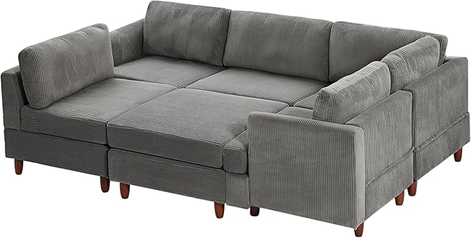 127.5" L/U-Shaped Sectional Couch - Image 7