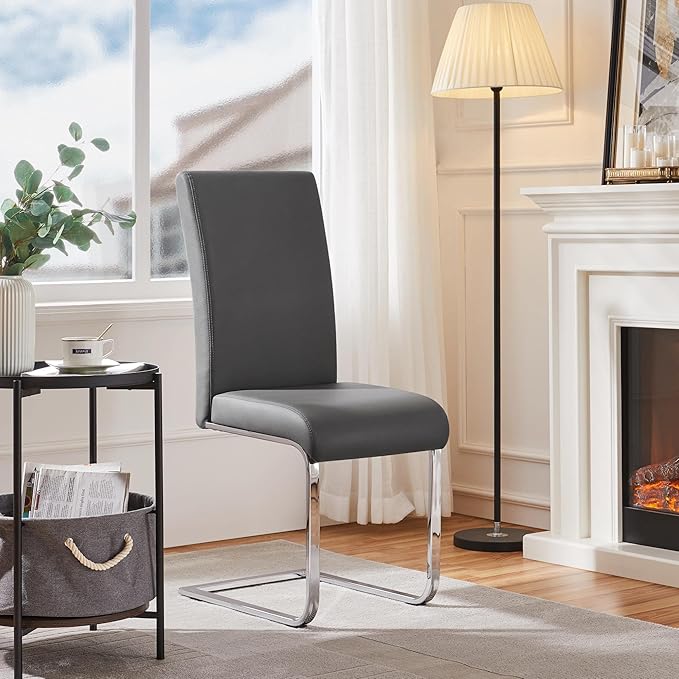 Yaheetech Dining Chairs Set of 4 Modern Faux Leather Upholstered Dining Room - Image 10