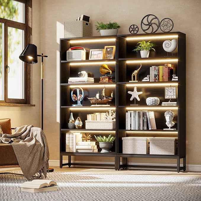 Tribesigns Tall Bookcase Black Bookshelf, 70.8” Large Bookcases Organizer - Image 7
