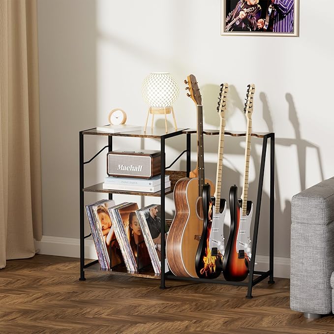 Hosfais 3 Tier Record Player Stand, Guitar Stand - Image 4
