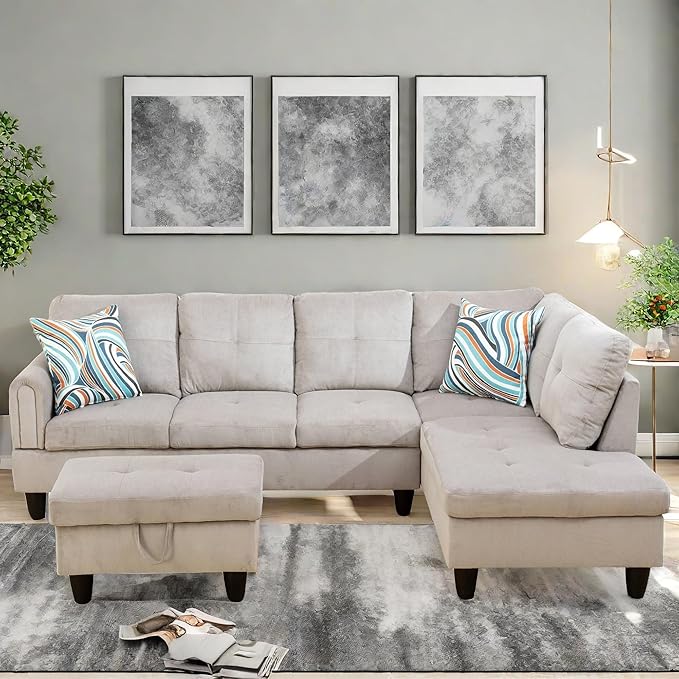 Convertible Sectional Couch, Large L Shaped Couch - Image 4