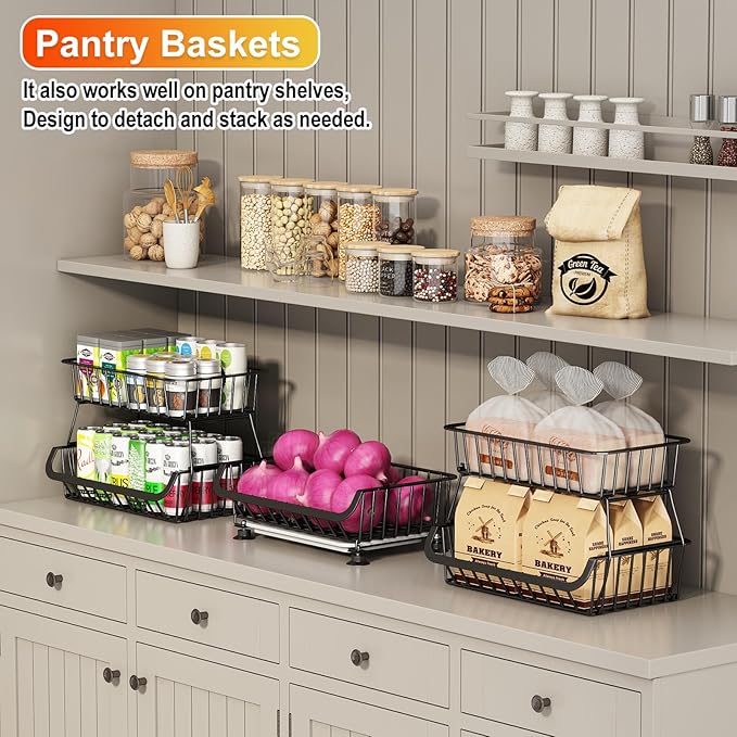 3-Tier Rolling Pantry Cart - Image 4