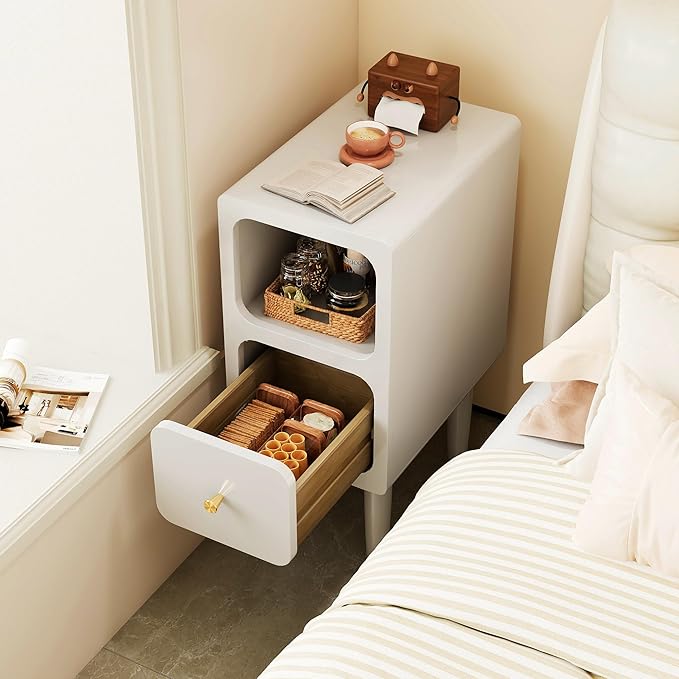 Narrow Nightstand, Solid Wood Night Stand - Image 2