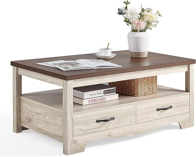 LINSY HOME Farmhouse Coffee Table by LINSYHOME