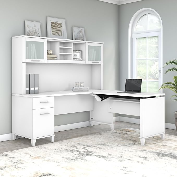 Bush Furniture Somerset 72W 3 Position Sit to Stand L Shaped Desk - Image 4