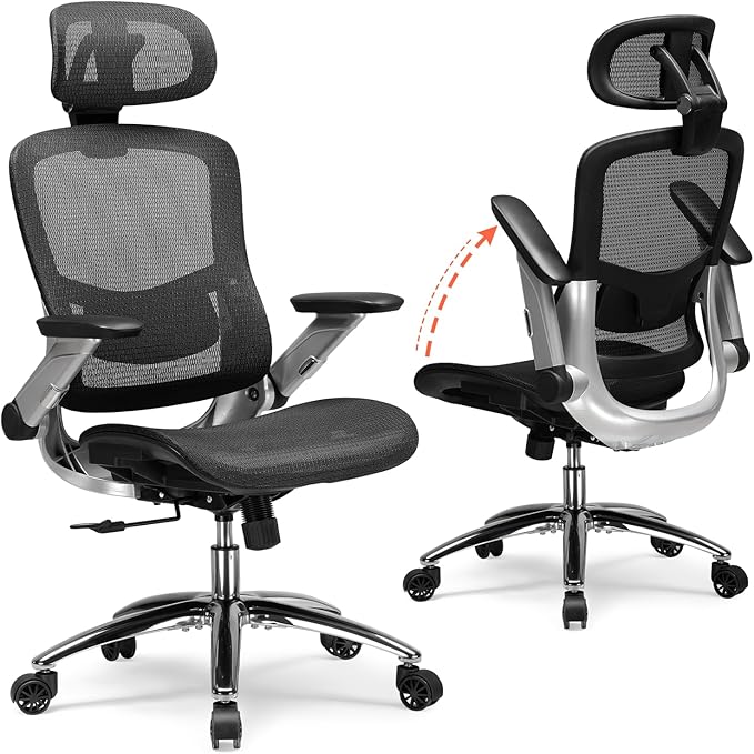 COMHOMA Big and Tall Ergonomic Mesh Office Chair, High Back Home Desk Chair by ComHoma