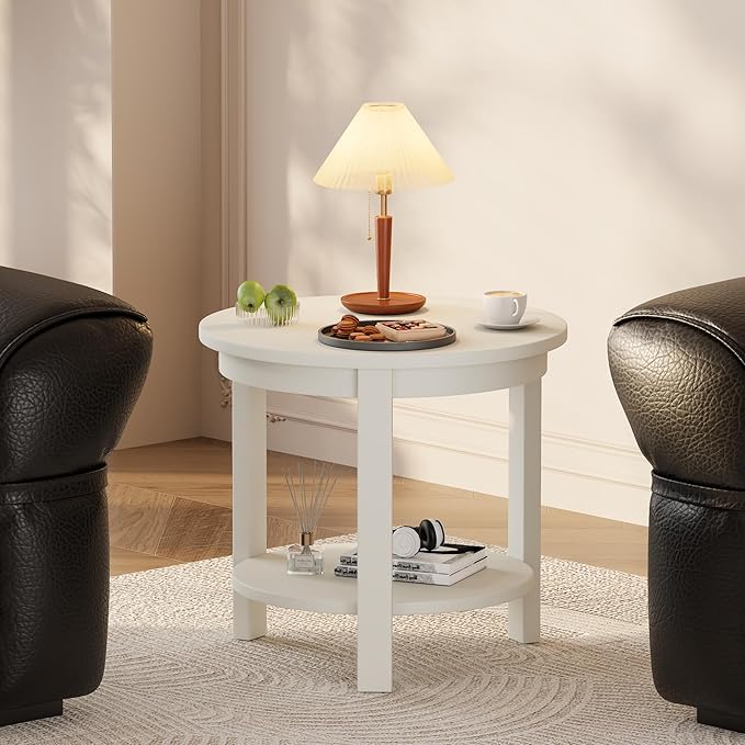 Small Round Wood Coffee Table - Image 4