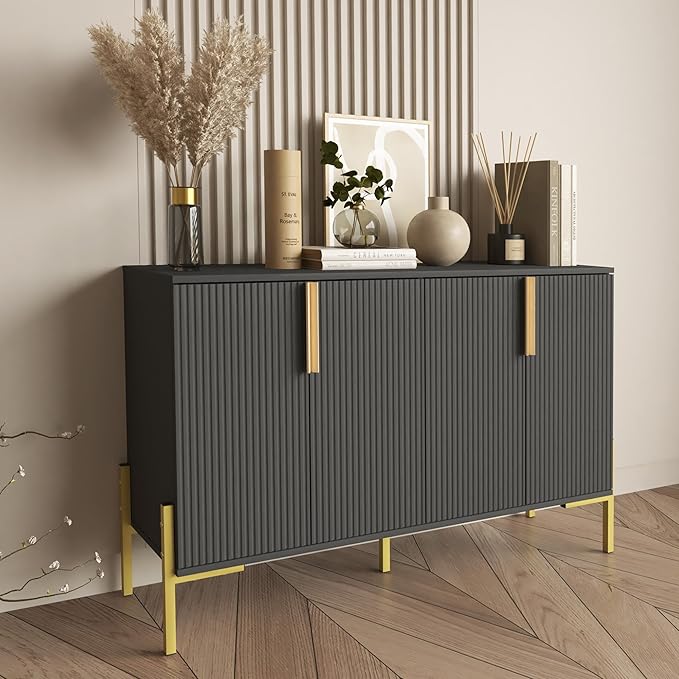 4 Doors Sideboard Buffet Cabinet - Image 8