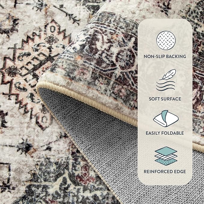 Lahome Oriental Washable Rug, 3x5 Rugs - Image 7