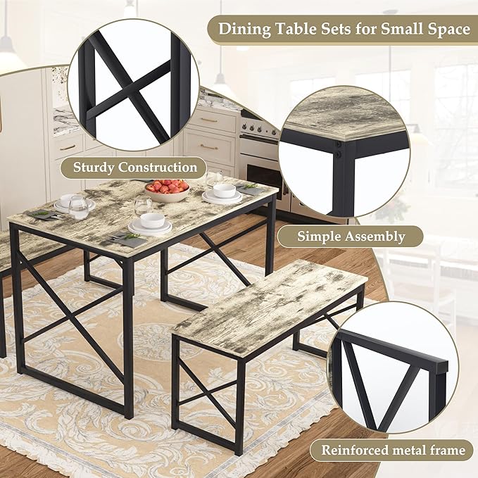 VECELO Kitchen Dining Table Set - Image 4