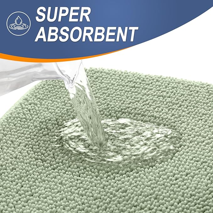 OLANLY Thick Memory Foam Bath Mat Rug 47x20, Extra Soft Absorbent Bathroom Rug - Image 3