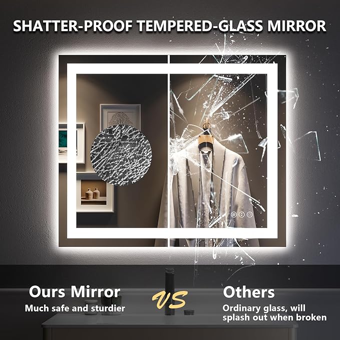 36x30 Inch LED Bathroom Mirror - Image 6