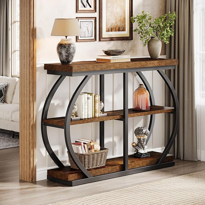 Tribesigns 41.3" Console Table, Industrial 3-Tier Entryway Table - Image 5