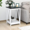 Farmhouse Square End Table, Accent Side Table by UYIHOME