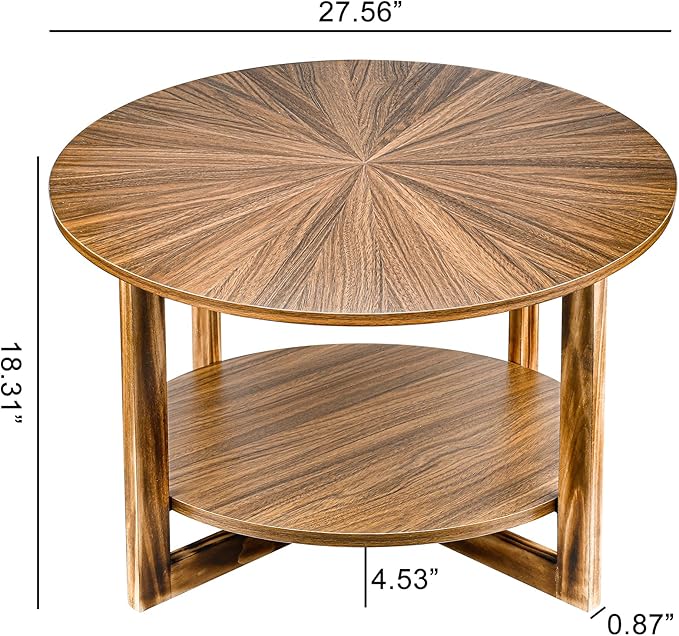 Coffee Tables for Living Room, Small Round Coffee Table - Image 3