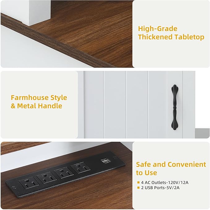 DWVO Farmhouse Office Desk - Image 4