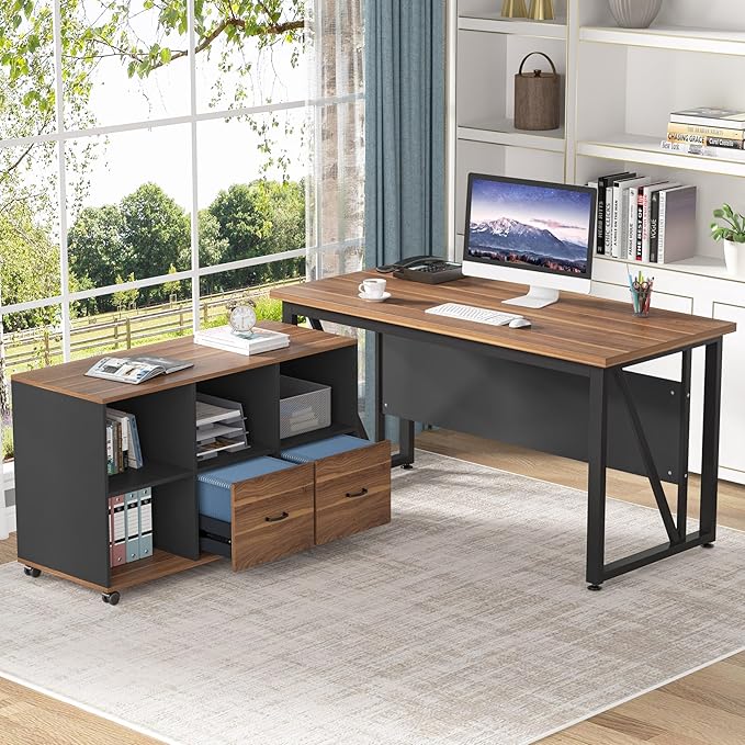 Tribesigns 55-Inch Executive Computer Desk by Tribesigns