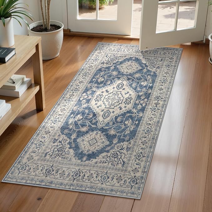 Lahome Oriental Small Area Rug, 2x4 Washable Entryway Rug Non-Slip Ultra-Thin by Lahome