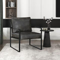 Lexicon Modern Accent Chair, Faux Leather Upholstered Living Room Chair by Lexicon